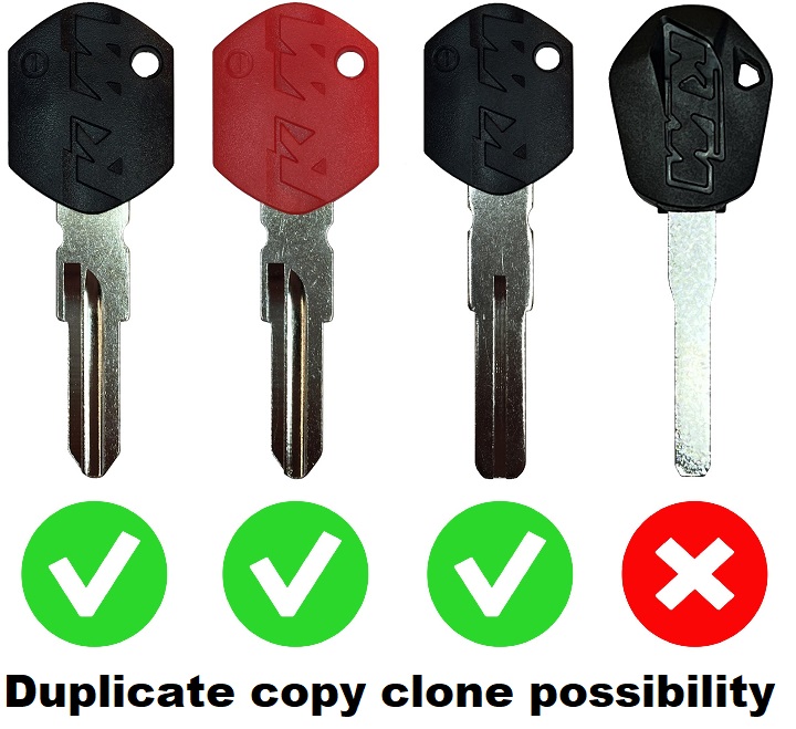KTM key sleutel ZADI chipkey chip immobiliser Duplicate copy clone possibility mogelijkheid