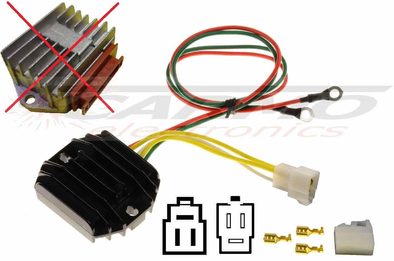 CARR5115 Rotax MOSFET Spanningsregelaar gelijkrichter (343620, 362001, 343152) + Contra - Klik op de afbeelding om het venster te sluiten